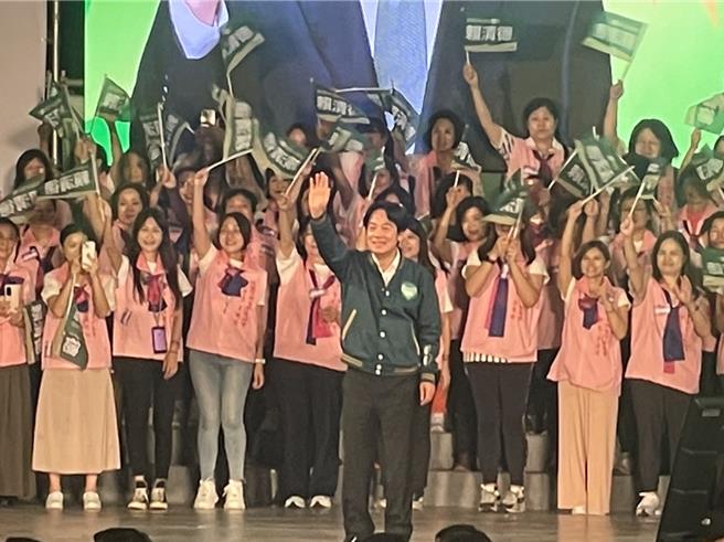 民进党总统参选人赖清德，今天成立南桃园竞选总部。(吕筱蝉摄)