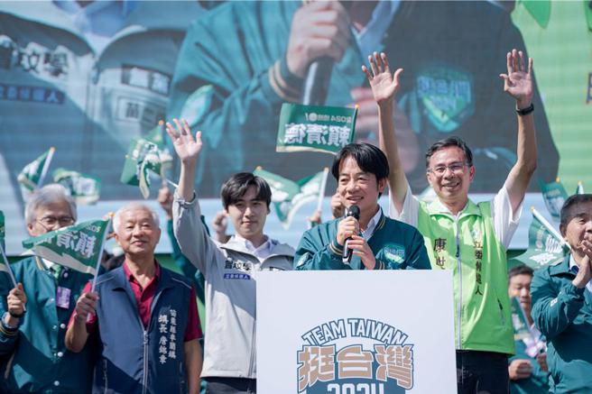 副总统赖清德4日出席苗栗及新竹竞选活动，喊出推动桃竹苗大硅谷计画。图／赖竞总提供