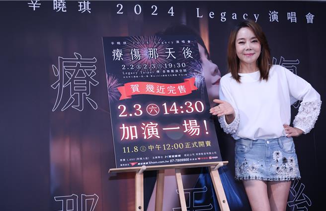辛晓琪今宣布明年2月将举办三场「疗伤那天后」演唱会。（陈俊吉摄）