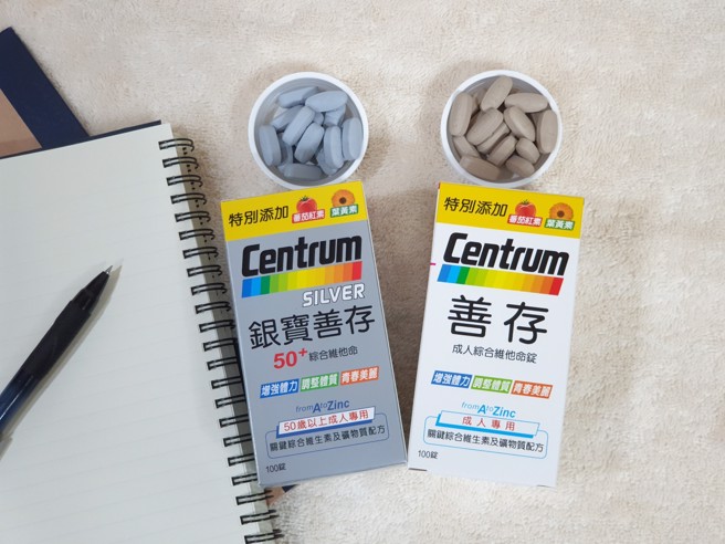 善存的基础系列「银宝善存50+综合维他命」、「善存成人综合维他命锭」，帮助补充22种人体必需关键营养素，男女都适合。(图:善存提供)