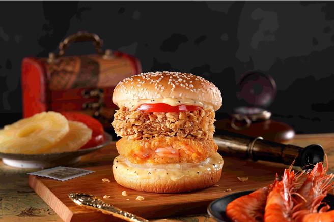 肯德基海陆咔啦脆鸡Q虾堡7日回归，PK会员特价175元。（肯德基提供／朱世凯台北传真）