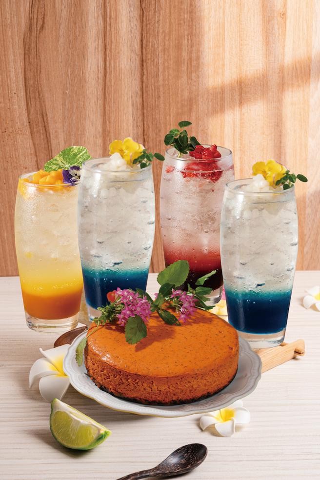 微风台北车站颂丹乐6吋泰奶重乳酪蛋糕＋气泡饮Ｘ4 ，特价1111元。（微风提供）