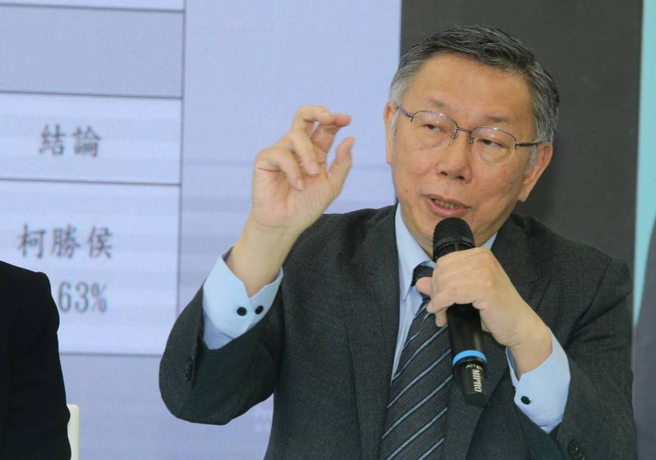 台灣民眾黨主席柯文哲舉行「韌性台灣，創造多贏」記者會，強調合作一定要推出勝選可能最高的候選人。（陳君瑋攝）