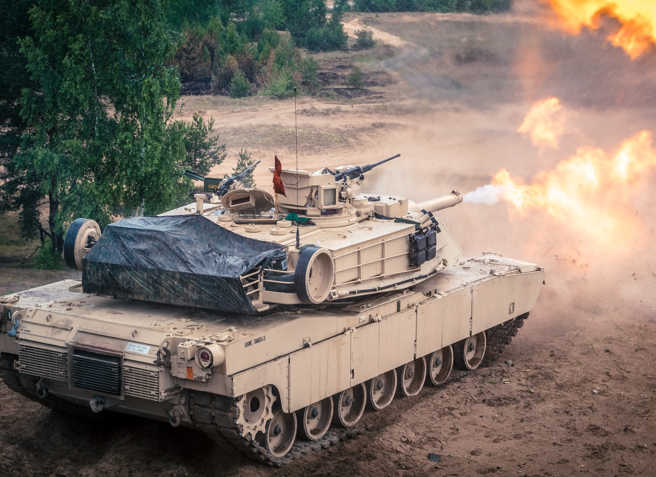 美国陆军主战坦克 M1「艾布兰」（Abrams）的资料照。（达志影像/Shutterstock）