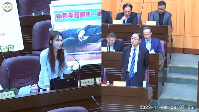 綠營議員黃瓊慧和王珮毓說，大家都很關心機場捷運15分鐘才1台列車的問題。(蔡依珍攝)