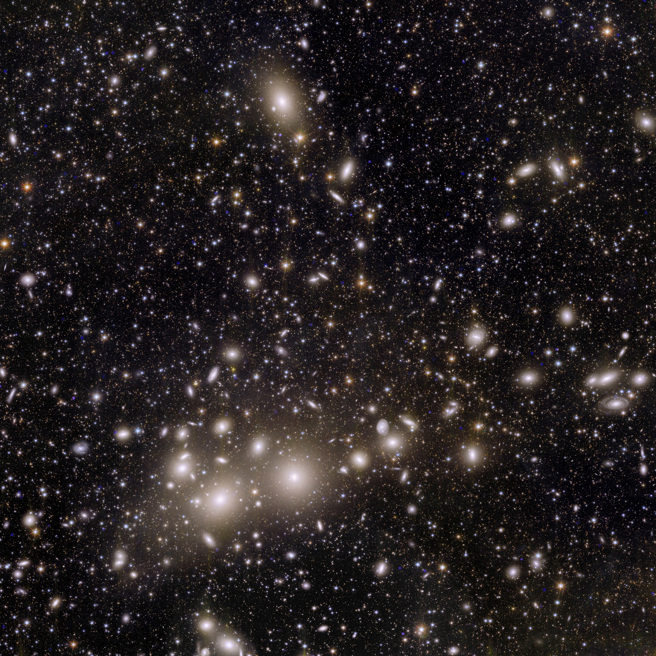 欧几里得望远镜捕捉到的英仙座星系团（Perseus galaxy cluster），一共涵盖1000个星系。（图／路透社、欧洲太空总署提供）