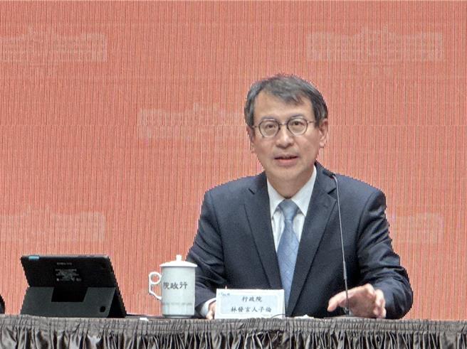 行政院发言人林子伦。（黄婉婷摄）