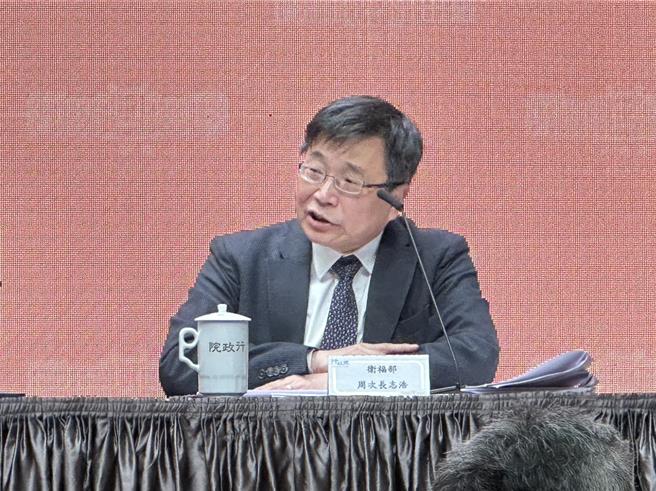 衛福部次長周志浩上午出席行政院會後記者會。（黃婉婷攝）