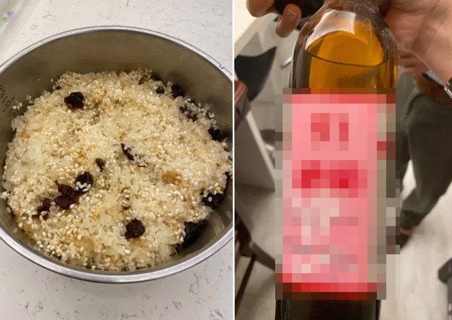 網友PO出阿嬤煮的桂圓糯米飯，但是用這個煮，網友吃完差點出事。（翻攝Dcard）