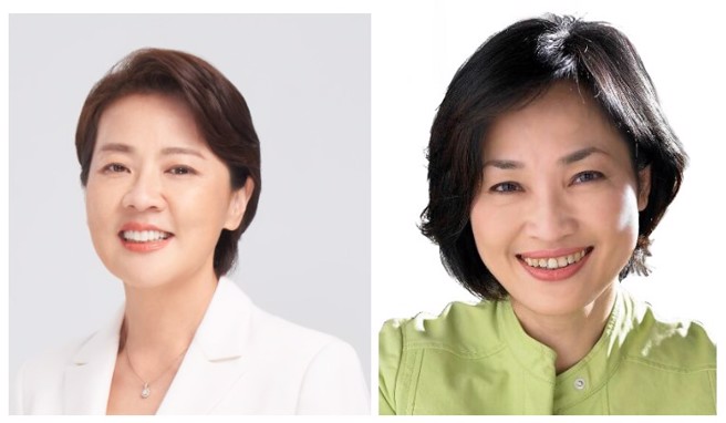 經對比，柯文哲選舉廣告中「選舉公報」道具上的「副總統候選人」，應是黃珊珊及柯志恩。(合成圖/翻攝自黃珊珊臉書、立法院網站)