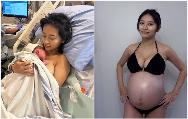 祈锦鈅与女儿第一张合照，讨论度超高。（图／IG@maxinechiii）