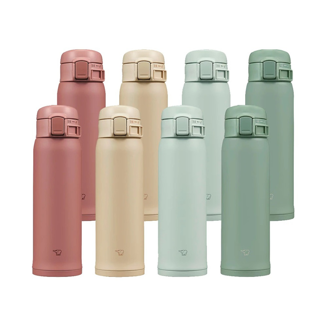 momo双11必买象印，独家莫兰迪色系不锈钢弹盖保温杯2入组(480ml)，原价1488元，限时只要999元。（图／momo提供）