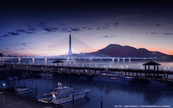 淡江大桥湾区 首座国际级海湾城市高规格打造。(图片来源：交通部公路总局淡江大桥及其连络道路新建工程 全球资讯网)