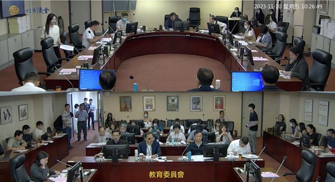 台北市觀傳局10日進入議會教育委員會，針對北市觀光戰略做專案報告，不過卻遭到議員批評「比大學生報告還不如」。（摘自北市議會直播系統／丁上程台北傳真）