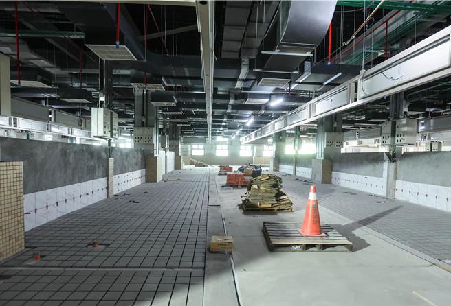 台北市环南市场二期内部。（粘耿豪摄）