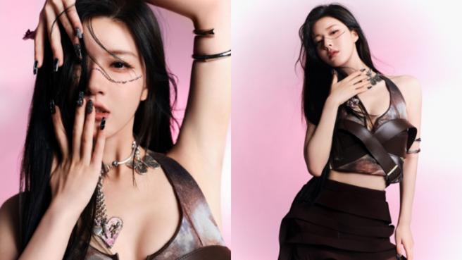 赵露思「迷彩小可爱」造型，意外掀起热议。（翻摄自赵露思工作室 微博）