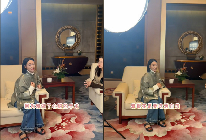 惠英红自曝做了心臟手术，现在还要吃活血药。（图／摘自霍汶希抖音）