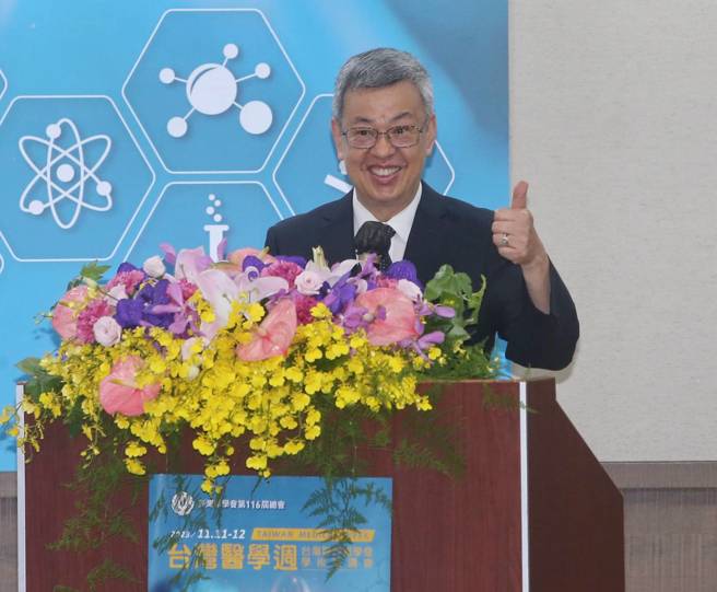 行政院長陳建仁（見圖）11日出席「2023台灣醫學周台灣聯合醫學會學術演講會 」開幕典禮致詞。（趙雙傑攝）