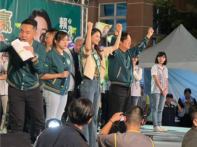 赖清德、赖品妤汐止联合竞选总部今举办成立大会。（王扬杰摄）