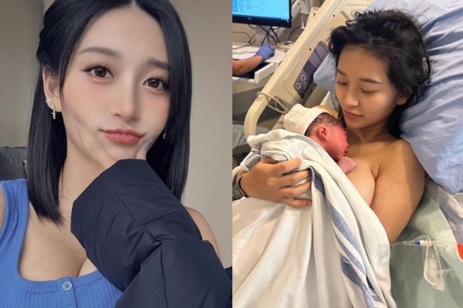 女星祈锦鈅9日顺利在加拿大生下女儿。（图／祈锦鈅IG）