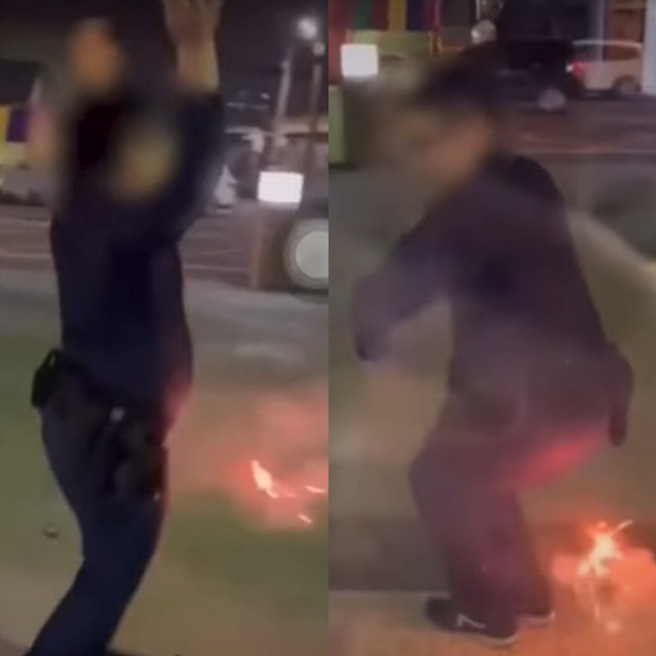 彰化黄姓员警脱序恶搞影片于网路上疯传，分局长廖志明今郑重回应，并报请警察局从重记1大过处分。（图 / 翻摄画面）