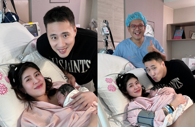 余祥铨晒出一家三口及和林思宏院长合照。（图／翻摄自余祥铨Ken脸书）