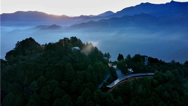 改建完成的阿里山祝山车站是阿里山国家森林游乐园区新地标。（吴明翰摄／林铁及文资处提供／吕妍庭嘉义传真）