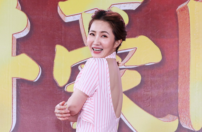 女星谢忻巧遇余文乐。（图／中时资料照）