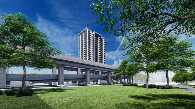 「長安段公辦都更案」規劃模擬圖。圖／國家住都中心提供