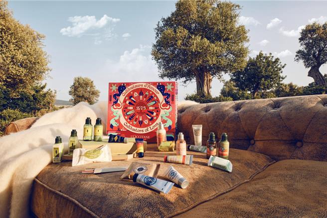 L’OCCITANE欢聚限定版经典倒数月历，售价2580元。（欧舒丹提供／黄唯淯台北传真）