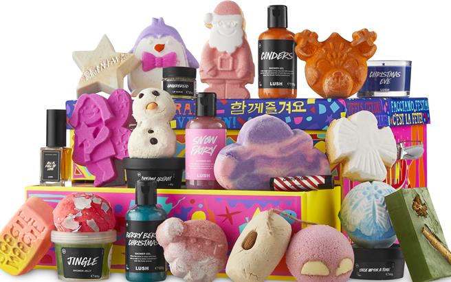 Lush 2023 圣诞月历礼盒，售价1万900元。（Lush提供／黄唯淯台北传真）