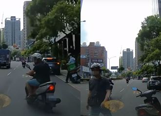 吵架三寶有固定公式？騎士硬鑽遭叭「攔車大吵」 聽一關鍵溜了