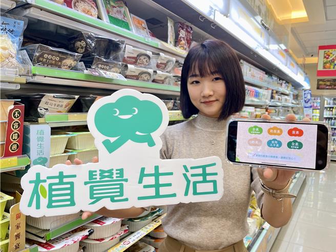 全家「植覺生活」鮮食商品分別印上6款友善蔬食標示，將全素、奶蛋素、奶素、蛋素、植物五辛素等蔬食種類以繽紛色塊標示區分。（全家提供／朱世凱台北傳真）