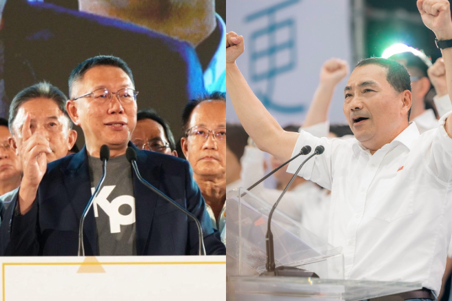 藍白確定合，18日將公布民調檢視結果，決定侯友宜（右）、柯文哲（左）在總統選戰中誰正誰副。（合成圖／取自臉書）