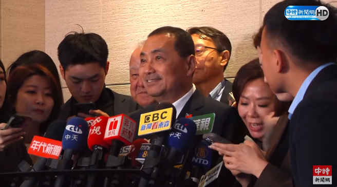 国民党总统参选人侯友宜。（图 / 撷取自中时直播）