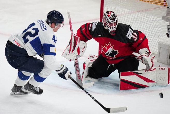 芬兰队冰球比赛。（美联社资料照）