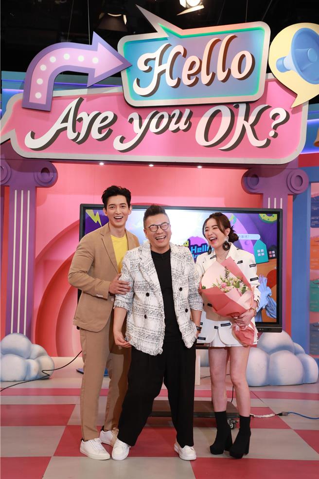 王家梁（左）任嘉宾，力挺老婆许维恩（右）和沈玉琳的新节目。（东森超视提供）