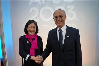 APEC峰會》 鄧振中會戴琪 盼推進台美貿易倡議進度與農產品銷美