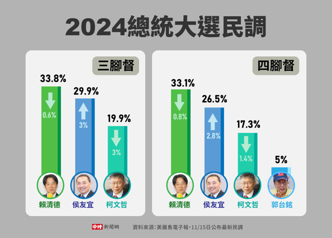 美丽岛电子报公布的最新第73波民调(制图/中时新闻网)