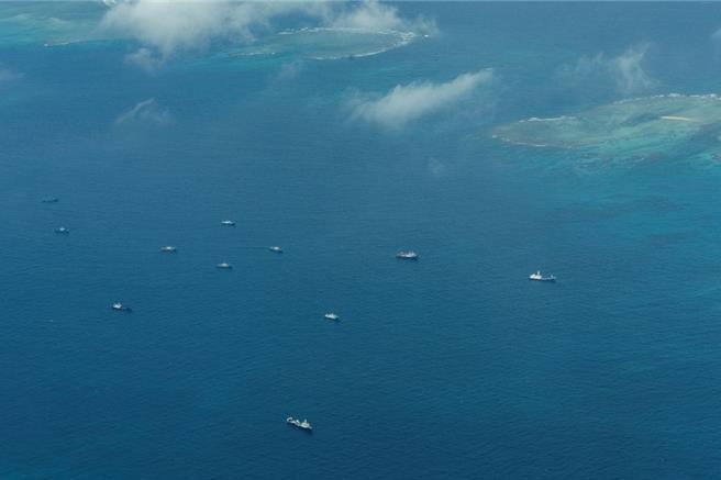 圖為南海示意圖。（路透社）