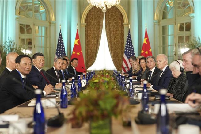 大陆涉台学者观察「拜习会」中的台湾议题，认为其中「支持中国和平统一」的论述意义重大，美方默认赋予两大国在台湾问题的新发展。（图／美联社）