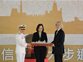 海軍防空型巡防艦開工 蔡英文主持典禮拚2026交船
