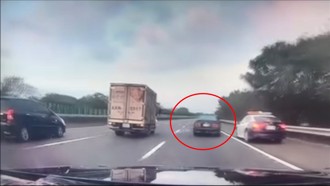 雲林黑轎車拒絕攔查國道狂飆 危險行徑全都錄