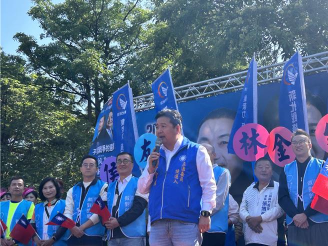 立委参选人林金结表示，乐见蓝白合之外，有信心国民党这次团结起来，在立法院能够过半，也是我们国民党最终的目标。（刘玮晴摄）