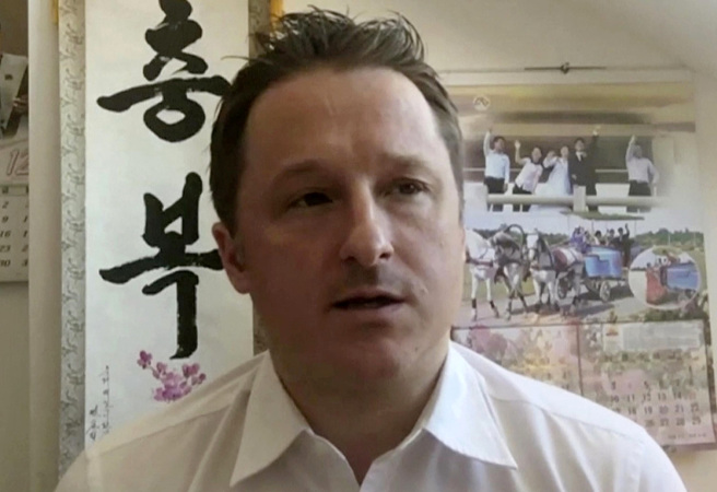 加国商人史佩弗（Michael Spavor，上图）与前外交官康明凯（Michael Kovrig），在2018年被指在中国从事间谍活动，被拘留至2021年获释。(资料照/美联社)