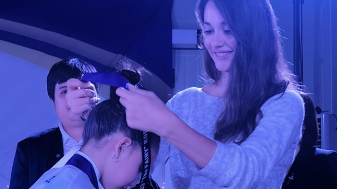 瑞莎帶體操選手們飛韓國比賽，奪下6金1銀2銅的好成績。（圖／翻攝自瑞莎 臉書）