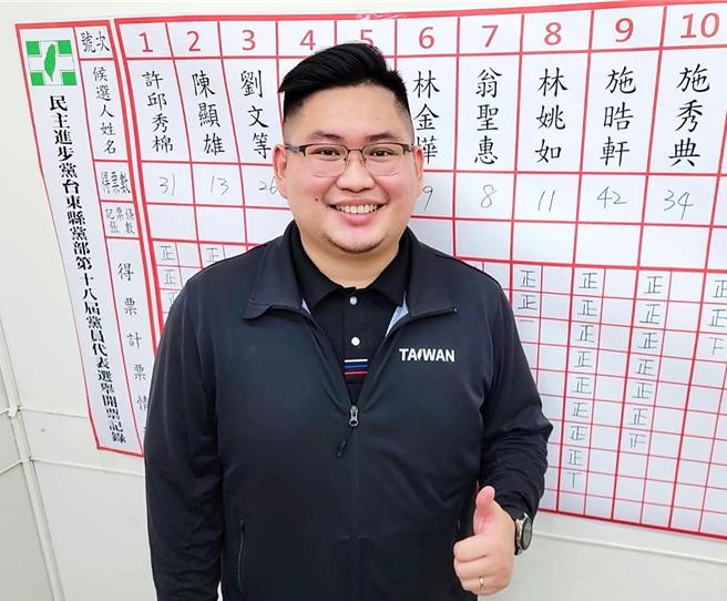 台东县唯一民进党籍里长施晧轩倾诉自去年党职选举至今年立委选举纷扰不断，备受打压，今透过脸书宣布退党。（摘自施皓轩脸书／萧嘉蕙台东传真）