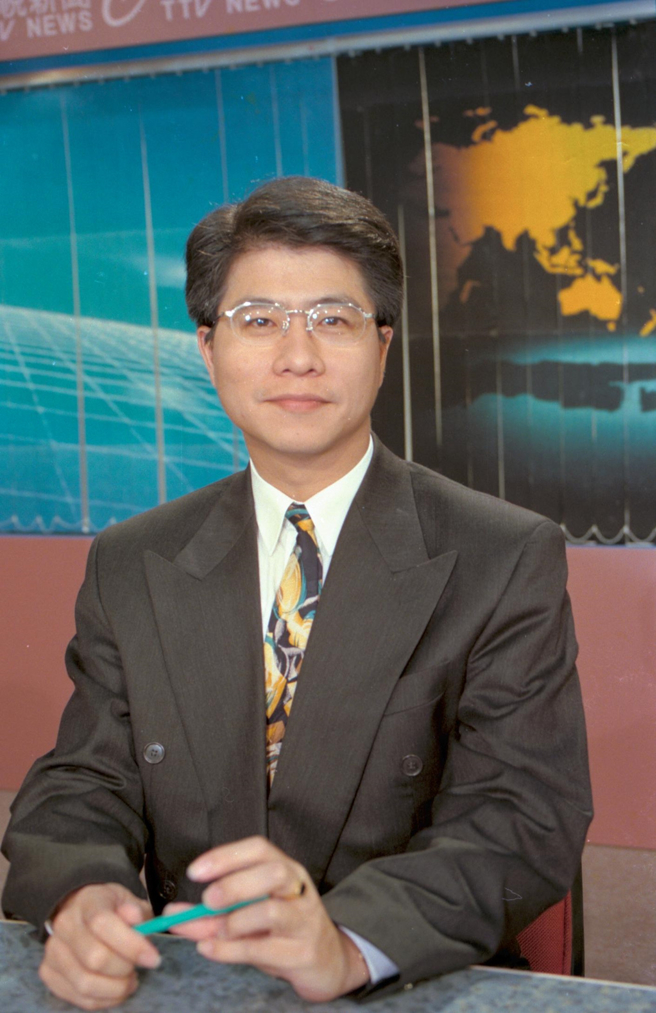 戴忠仁当年担任台视主播出道。（图／中时资料照片）
