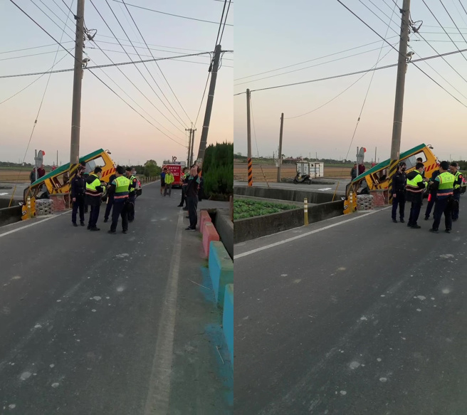 彰化娃娃车遭撞。（翻摄画面）