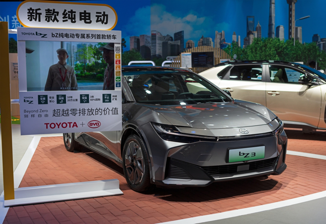 丰田与比亚迪合作打造纯电车bZ3。（示意图/达志影像/shutterstock）
